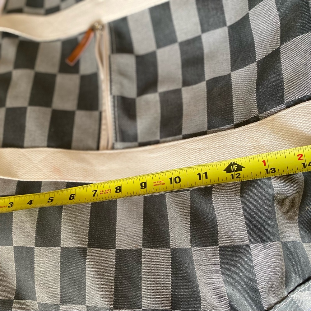 Free People Business & Pleasure Cooler Tote Bag 20” x 14” vintage Green check - Picture 6 of 8